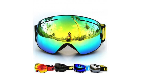 COPOZZ Ski Goggles, Snowboard Snow for Men Women Youth Anti-Fog UV Protection, Lens Available