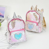 Unicorn Backpack Flip Sequin Bookbag Glitter Daypack for Girls Teens